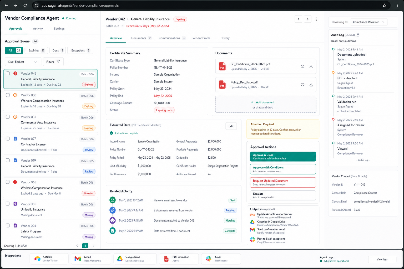 Stop chasing subcontractors for expired certificates the day you need to dispatch a job workflow preview
